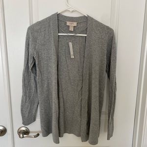 Loft gray cardigan, new with tags, XS